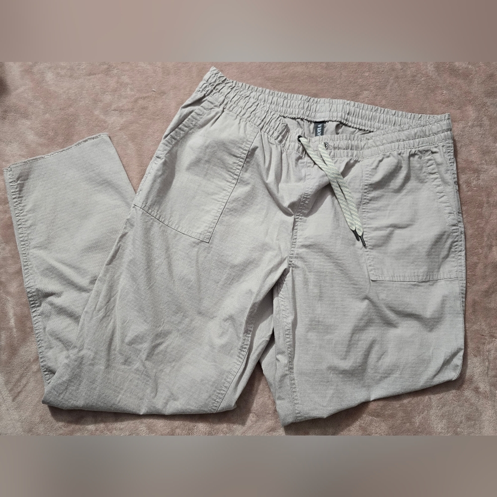 Vuori Vintage Ripstop Pants Coconut Light Khaki DuraTerra | Size Xlarge - Picture 2 of 7